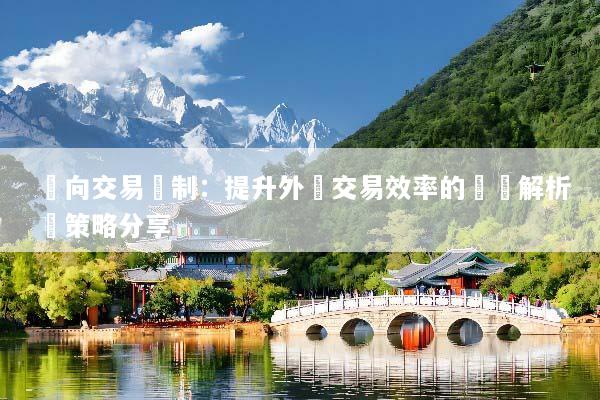 雙向交易機制：提升外匯交易效率的關鍵解析與策略分享